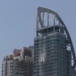 Terremoto a Bangkok, cascate d’acqua dalla piscina sul tetto