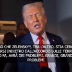 Trump: “Zelensky cerca di ritirarsi da accordo su terre rare”
