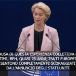 Von der Leyen: “Lo scontro sui dazi è un errore degli Stati Uniti”