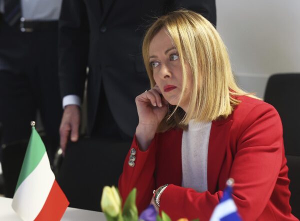 La presidente del Consiglio, Giorgia Meloni, a Bruxelles per un vertice