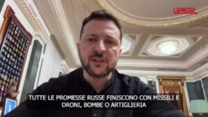 Ucraina, Zelensky: “La Russia non vuole cessate il fuoco”