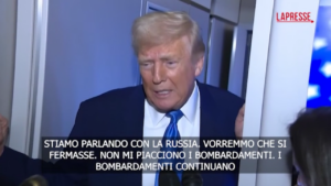 Ucraina, Trump: “Stiamo parlando con la Russia, vorrei che si fermasse”