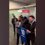 L’arrivo di Totti a Mosca per il premio Rb International Award