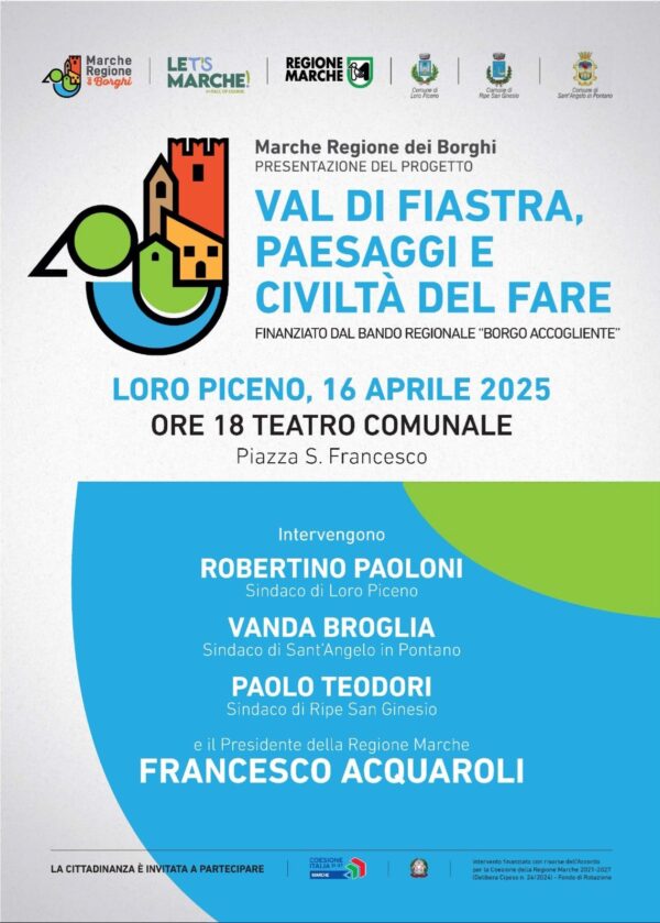 Marche, il progetto dei borghi presenta l’iniziativa ‘Val di Fiastra, paesaggi e civiltà del fare’