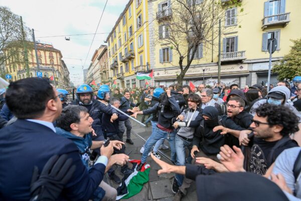 Scontri nel corteo pro-Palestina di Milano del 14 aprile