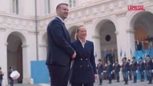 Governo, il primo ministro del Montenegro incontra Meloni a Palazzo Chigi