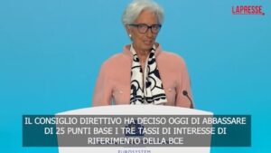 Bce, Lagarde: “Prospettive economiche oscurate da eccezionale incertezza”