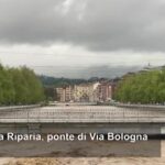 Maltempo in Piemonte, la piena del fiume Po a Torino