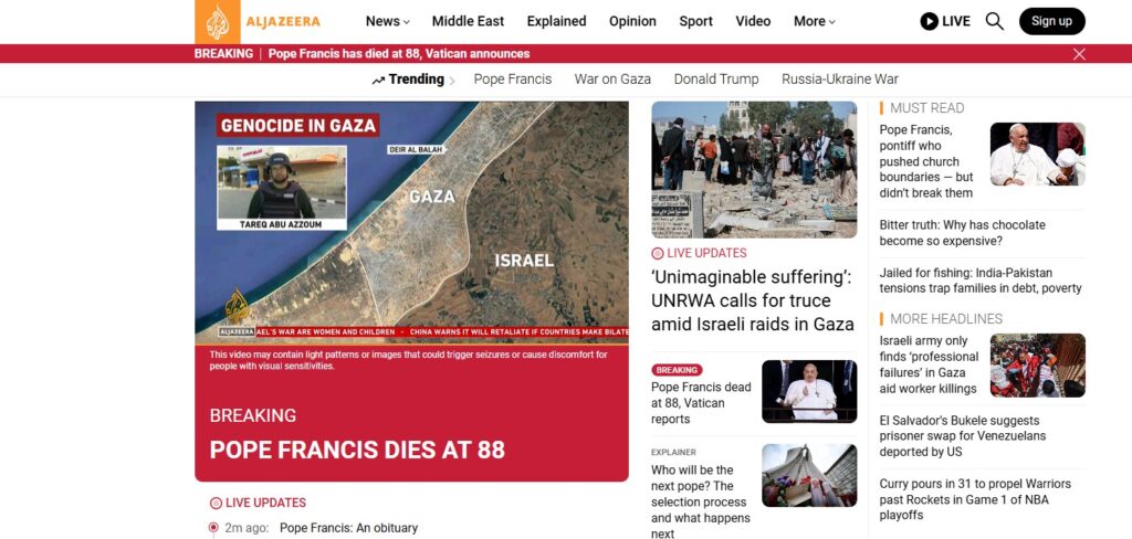 Galleria foto 'Papa Francesco, la notizia della morte sui siti internazionali' - foto 5