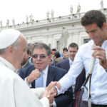 Papa Francesco col tennista Juan Martin Del Potro