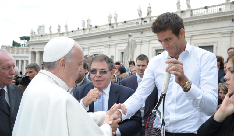 Papa Francesco col tennista Juan Martin Del Potro