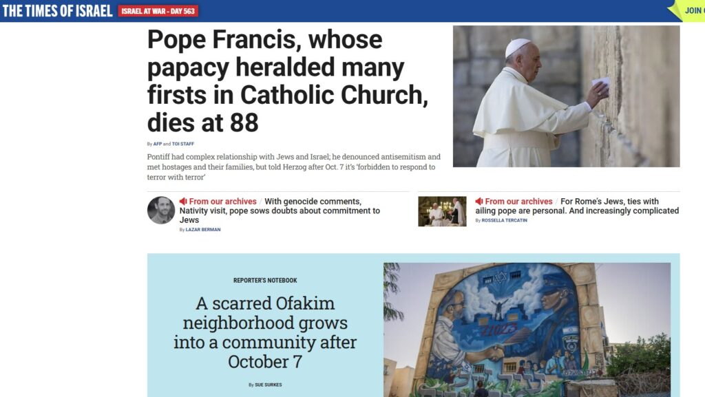 Galleria foto 'Papa Francesco, la notizia della morte sui siti internazionali' - foto 12