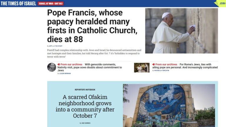 Papa Francesco, la notizia della morte sui siti internazionali