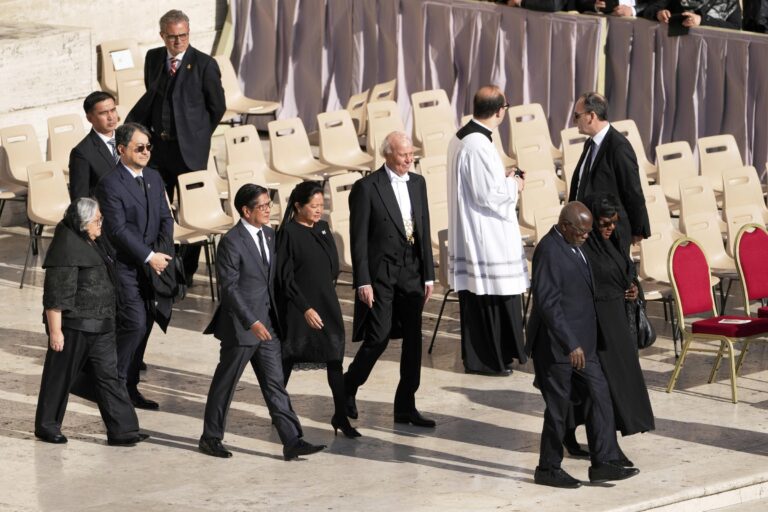 Il presidente delle Filippine Ferdinand Marcos Jr, ai funerali di Papa Francesco