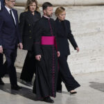 Giorgia Meloni ai funerali di Papa Francesco in Piazza San Pietro in Vaticano