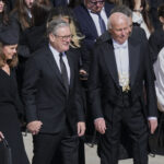 Il primo ministro britannico Keir Starmer ai funerali di Papa Francesco