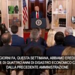 Usa, Trump ribadisce: “Il calo del Pil è colpa di Biden”