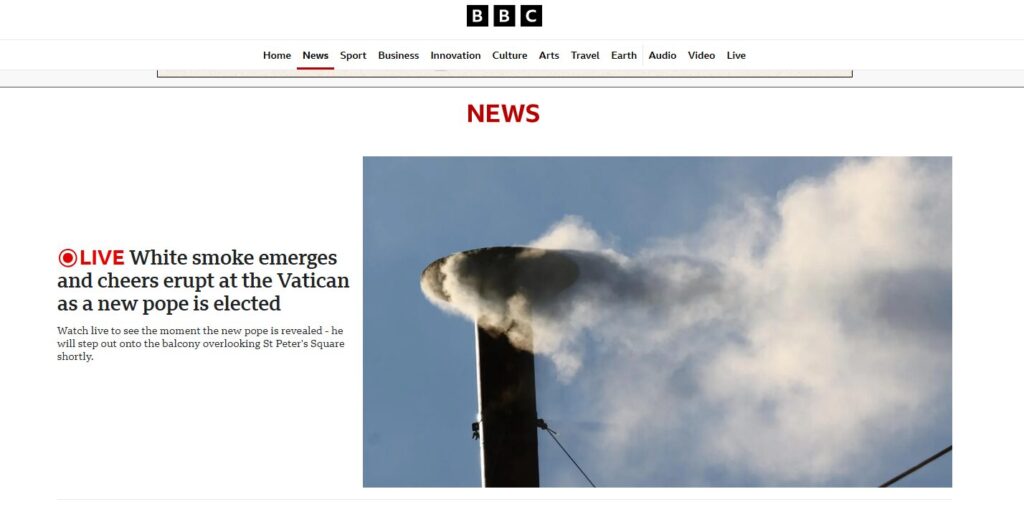 Galleria foto 'Elezione Papa, la fumata bianca apre i siti di tutto il mondo' - foto 3