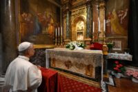 Papa Leone XIV a Genazzano (copyright Vatican Media)