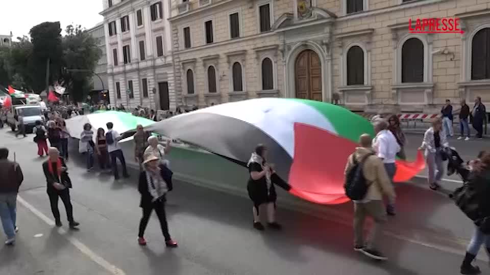 palestina corteo a roma per ricordare la nakba