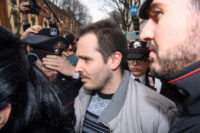 Andrea Sempio accompagnato dai suoi avvocati alla Caserma dei Carabinieri Montebello per tes del dna in relazione al caso Garlasco - Milano, Giovedì 13 Marzo 2025