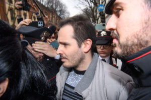 Andrea Sempio accompagnato dai suoi avvocati alla Caserma dei Carabinieri Montebello per tes del dna in relazione al caso Garlasco - Milano, Giovedì 13 Marzo 2025