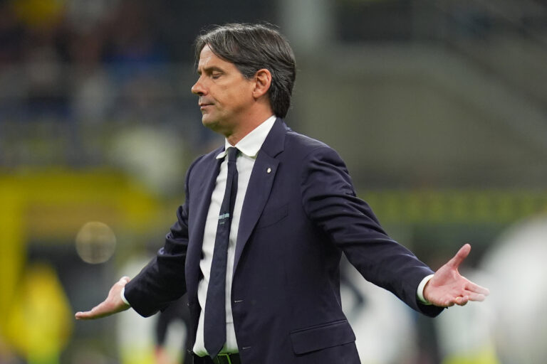 La delusione di Simone Inzaghi durante Inter-Lazio