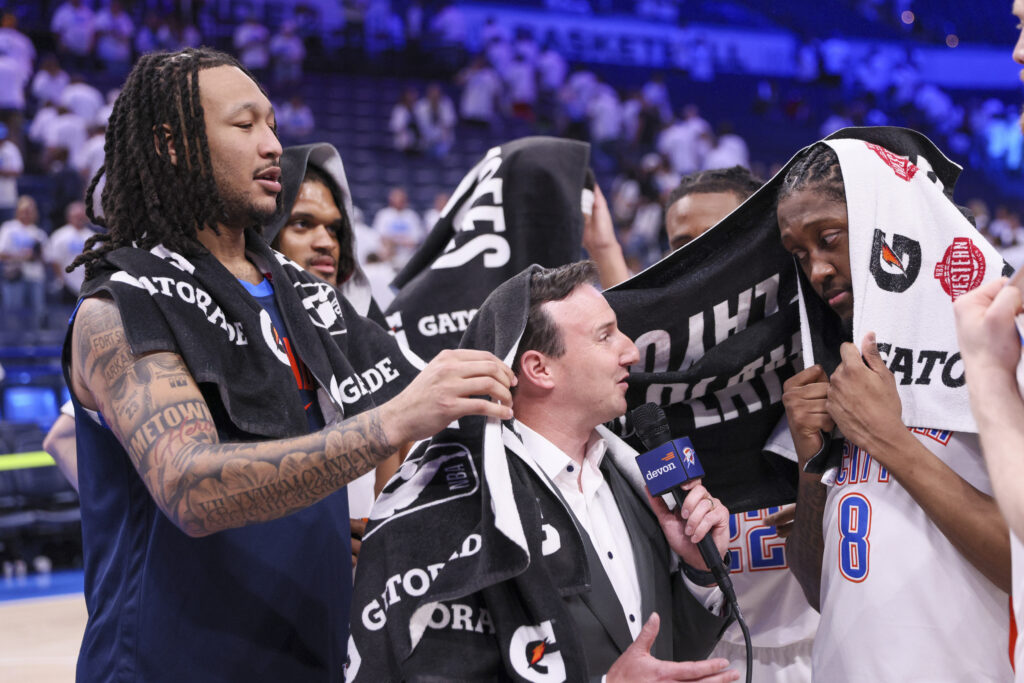 playoff nba 2025 a ovest oklahoma supera minnesota in gara1