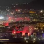 Napoli, la vista dall’alto dei festeggiamenti al gol di McTominay