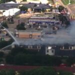 Houston, grosso incendio in un hotel abbandonato: crollati due piani