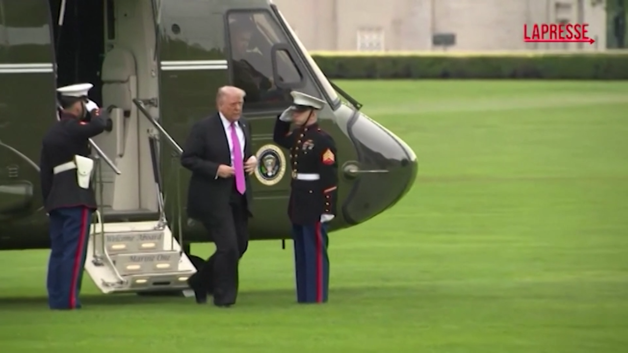 Usa, Trump arriva a West Point per il discorso inaugurale Usa, Trump arriva a West Point per il discorso inaugurale