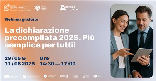 Marche, dichiarazione dei redditi 2025: la Regione propone due webinar