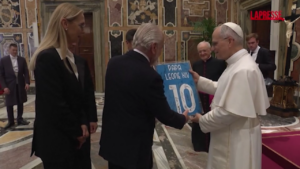 Il Napoli tricolore da Papa Leone XIV: “Vince la squadra”