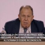 Ucraina, Lavrov: “Neutralità di Kiev condizione fondamentale”