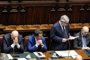 Il ministro degli Esteri, Antonio Tajani, nella sua informativa alla Camera sulla situazione nella Striscia di Gaza