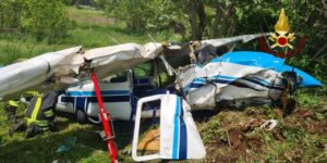 Vicenza, si schianta ultraleggero: gravi pilota e passeggero