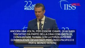 Hegseth: “Cina si prepara a prendere il controllo di Taiwan”