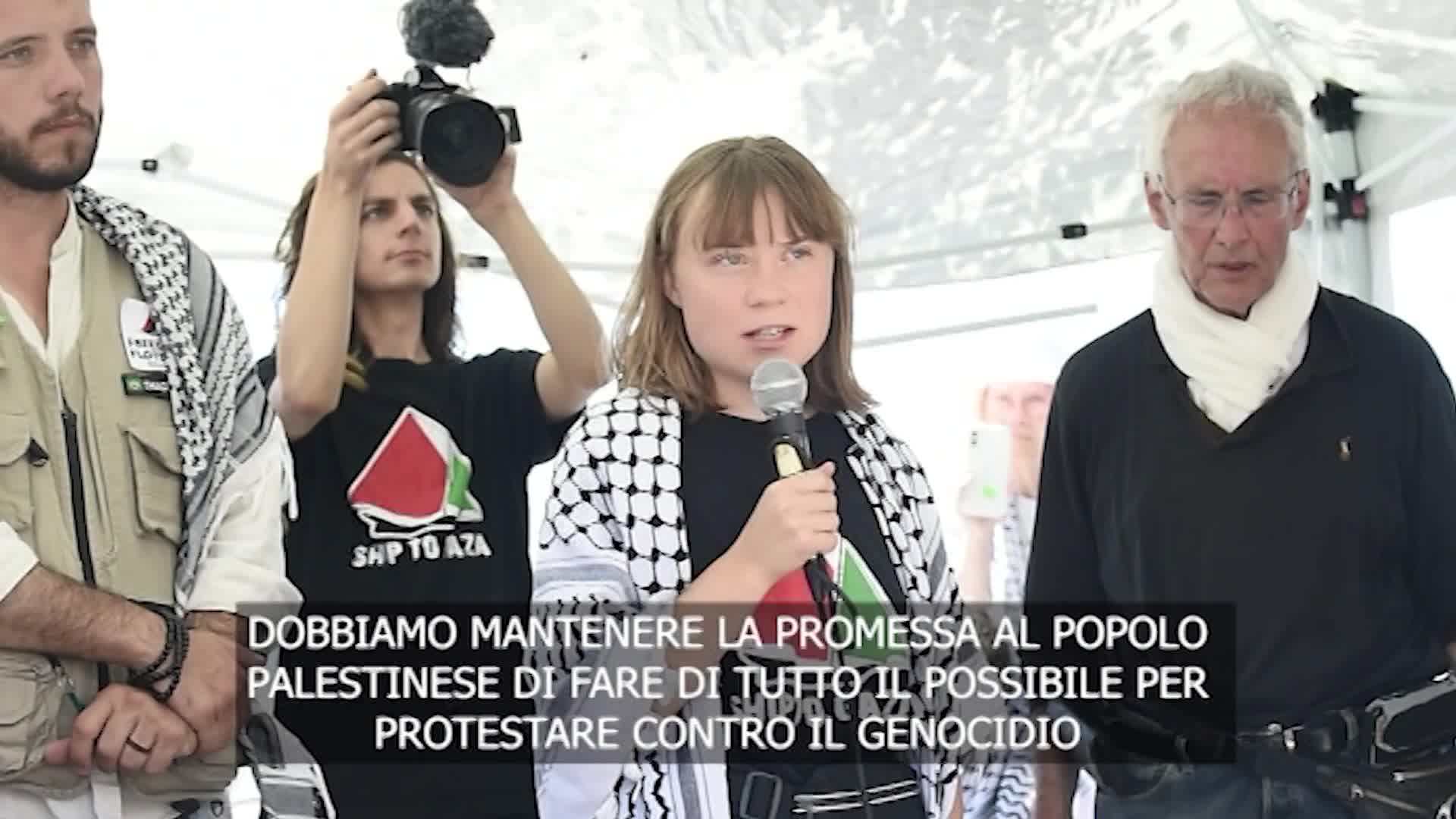 gaza greta thunberg a catania con freedom flottilla continuare a protestare contro genocidio da Lapresse.it gaza greta thunberg a catania con freedom flottilla continuare a protestare contro genocidio