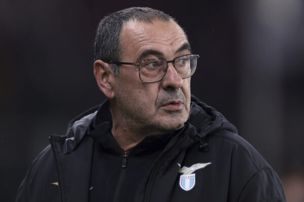 Maurizio Sarri sulla panchina della Lazio nel 2024