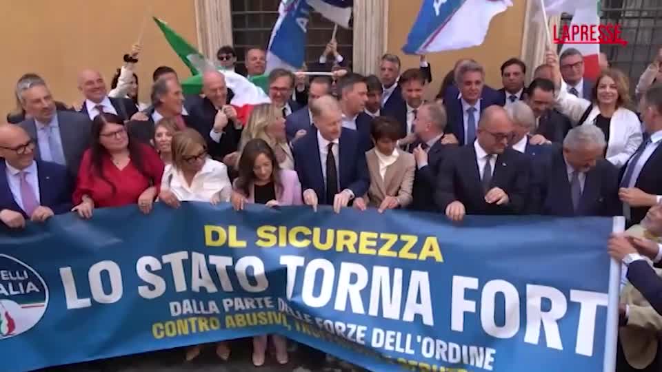 dl sicurezza 232 legge festa dei senatori fdi lo stato torna forte