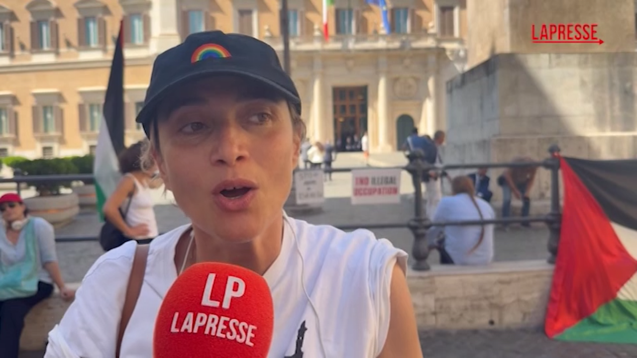 Gaza, Anna Foglietta al presidio a Montecitorio: “Il governo israeliano fa pulizia etnica”