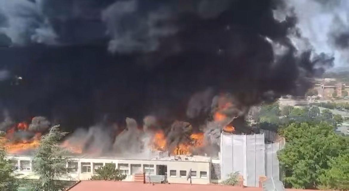 Viterbo, incendio in università: evacuati edifici della facoltà di Agraria