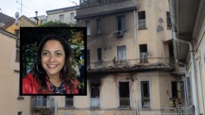 L'appartamento in viale Abruzzi a Milano in cui si è sviluppato il rogo in cui è morta la 48enne Sueli Leal Barbosa