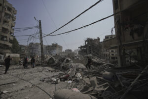 La devastazione a Beirut in Libano dopo gli attacchi di Israele il 5 giugno 2025