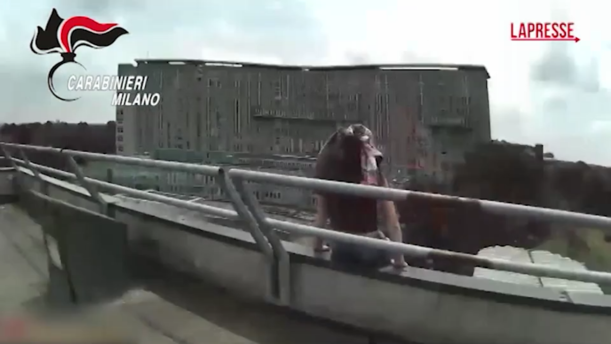 Milano, su tetto bendata minaccia suicidio: i carabinieri la salvano