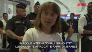 Gaza, Greta Thunberg contro Israele: “Siamo stati attaccati e rapiti”
