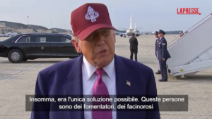 Trump sull’invio di militari a Los Angeles: “La presenza dell’esercito contribuisce a calmare gli animi”