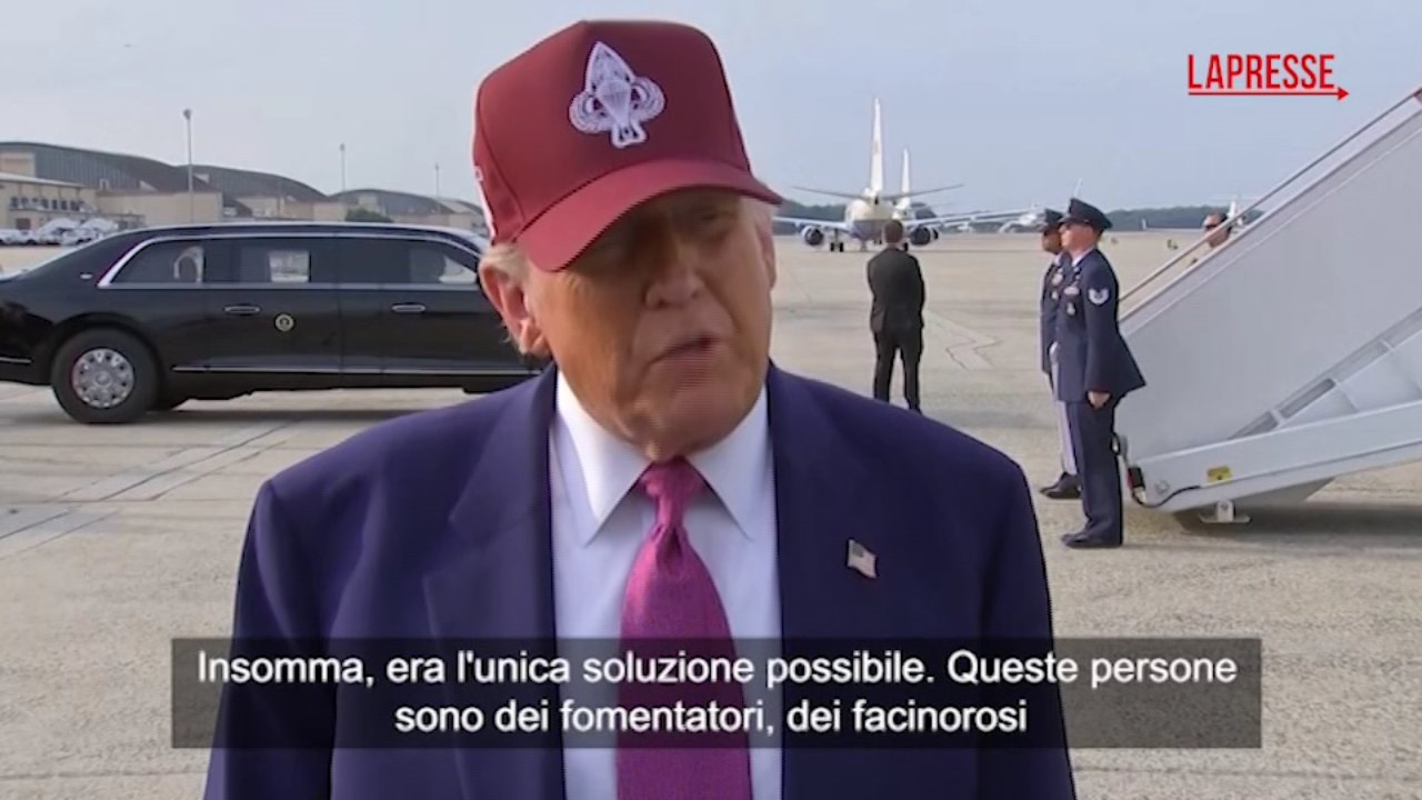 trump sull8217invio di militari a los angeles la presenza dell8217esercito contribuisce a calmare gli animi