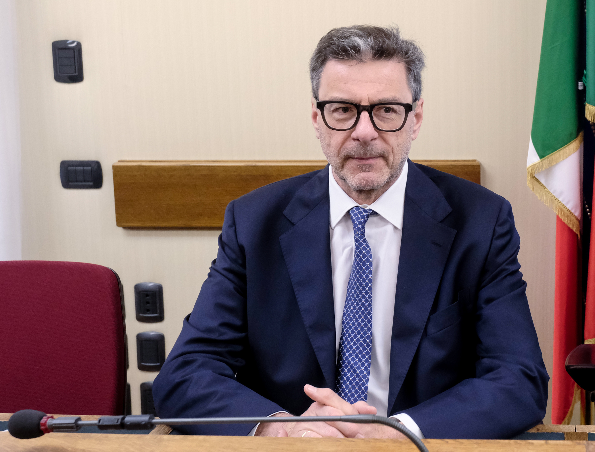 Giancarlo Giorgetti, ministro dell'Economia, in audizione sugli effetti del calo demografico sui conti pubblici