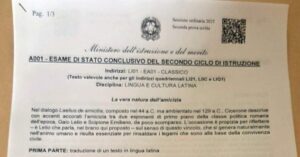 Seconda Prova Maturità Cicerone